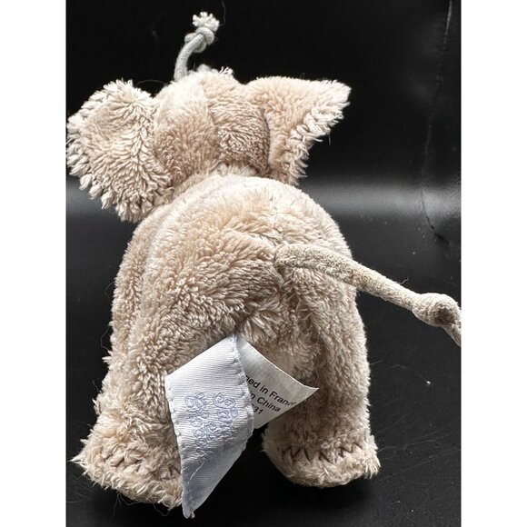 Stuffed Elephant Plush By Tartine Et Chocolat 7" Beige & Gray Soft Toy - Picture 5 of 16
